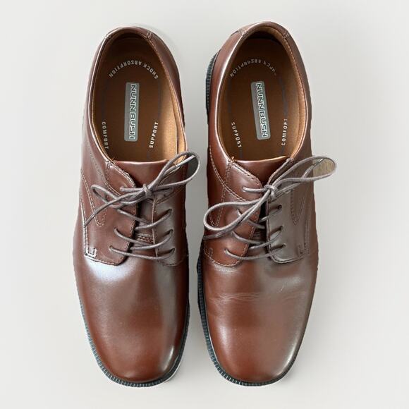 Nunn Bush Leather Oxford Plain Toe Shoes Dynamic Comfort SZ 13 main image 7